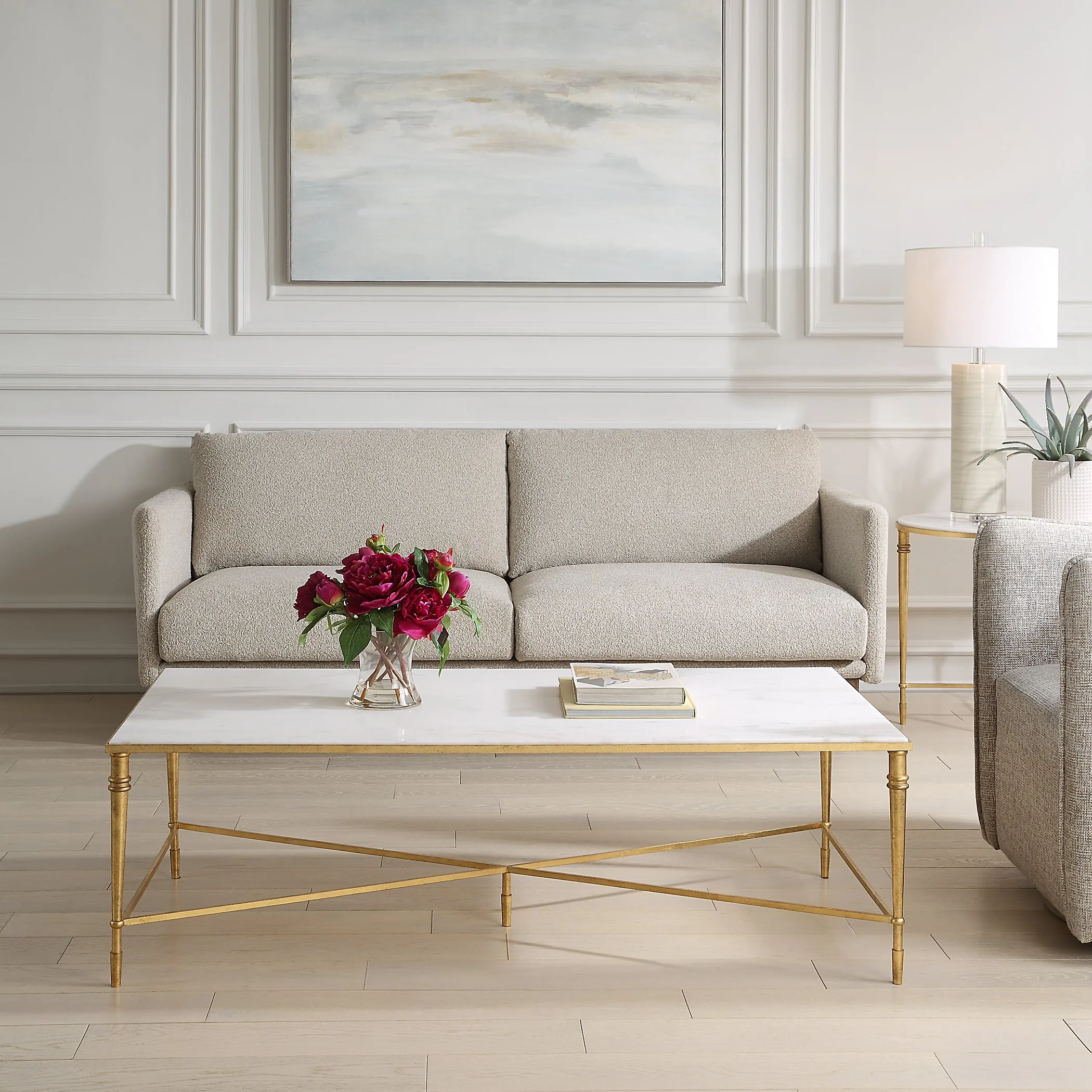ROSHN 140 W x 43 H x 71 D Rectangular Coffee Table