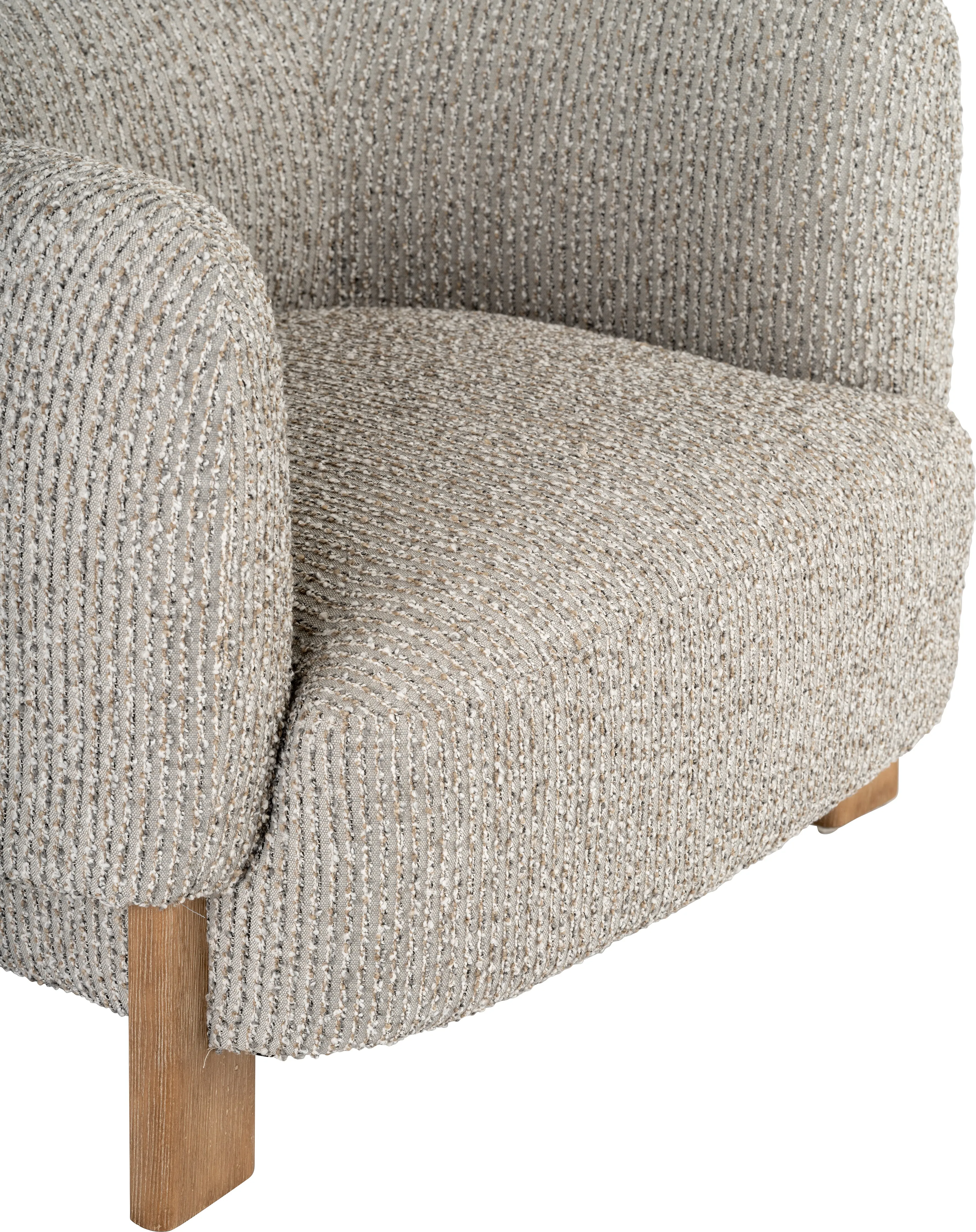 ROUND-BACK ACCENT CHAIR, TAN