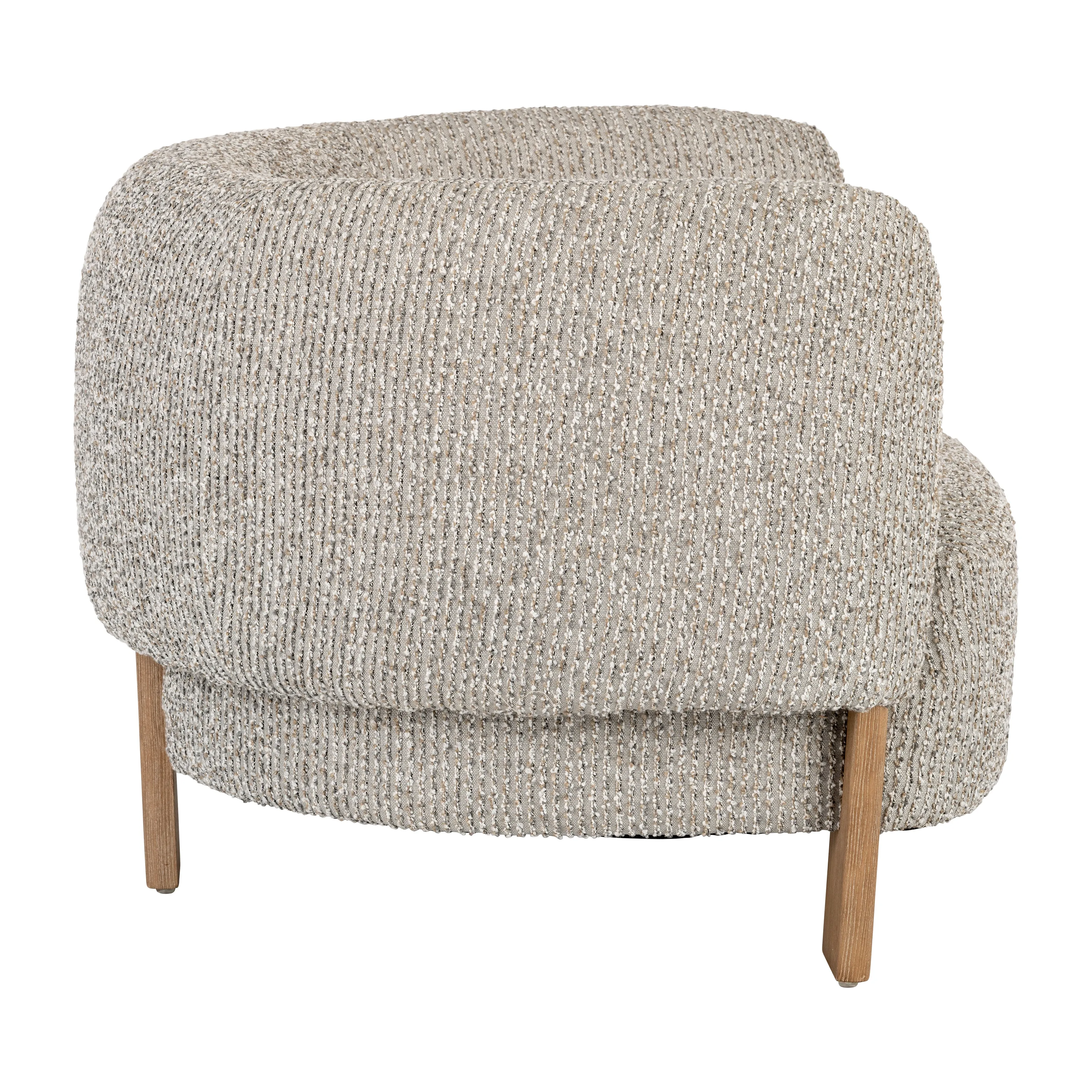 ROUND-BACK ACCENT CHAIR, TAN