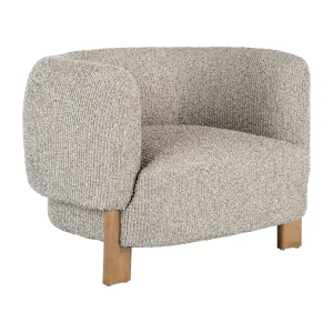 ROUND-BACK ACCENT CHAIR, TAN