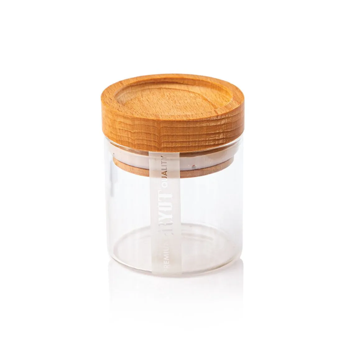 RYOT - Glass Jar w/ Tray Lid - Bamboo