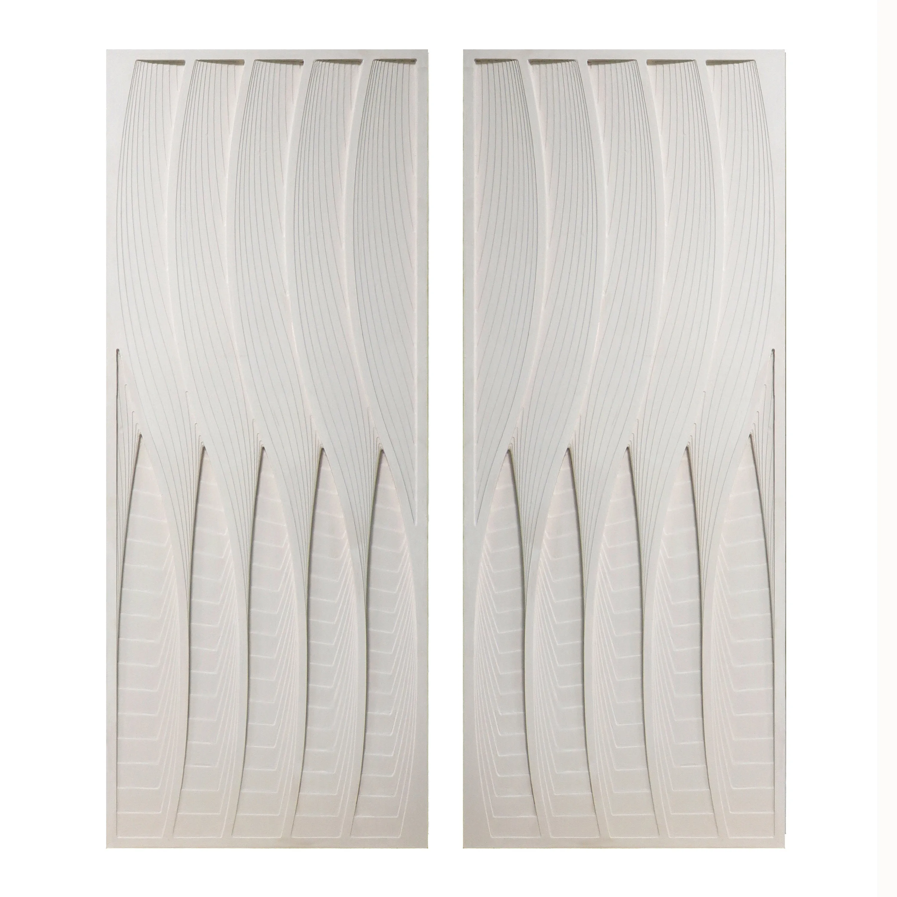 S/2 24X59 TRINITY DIMENSIONAL PLASTER WALL ART