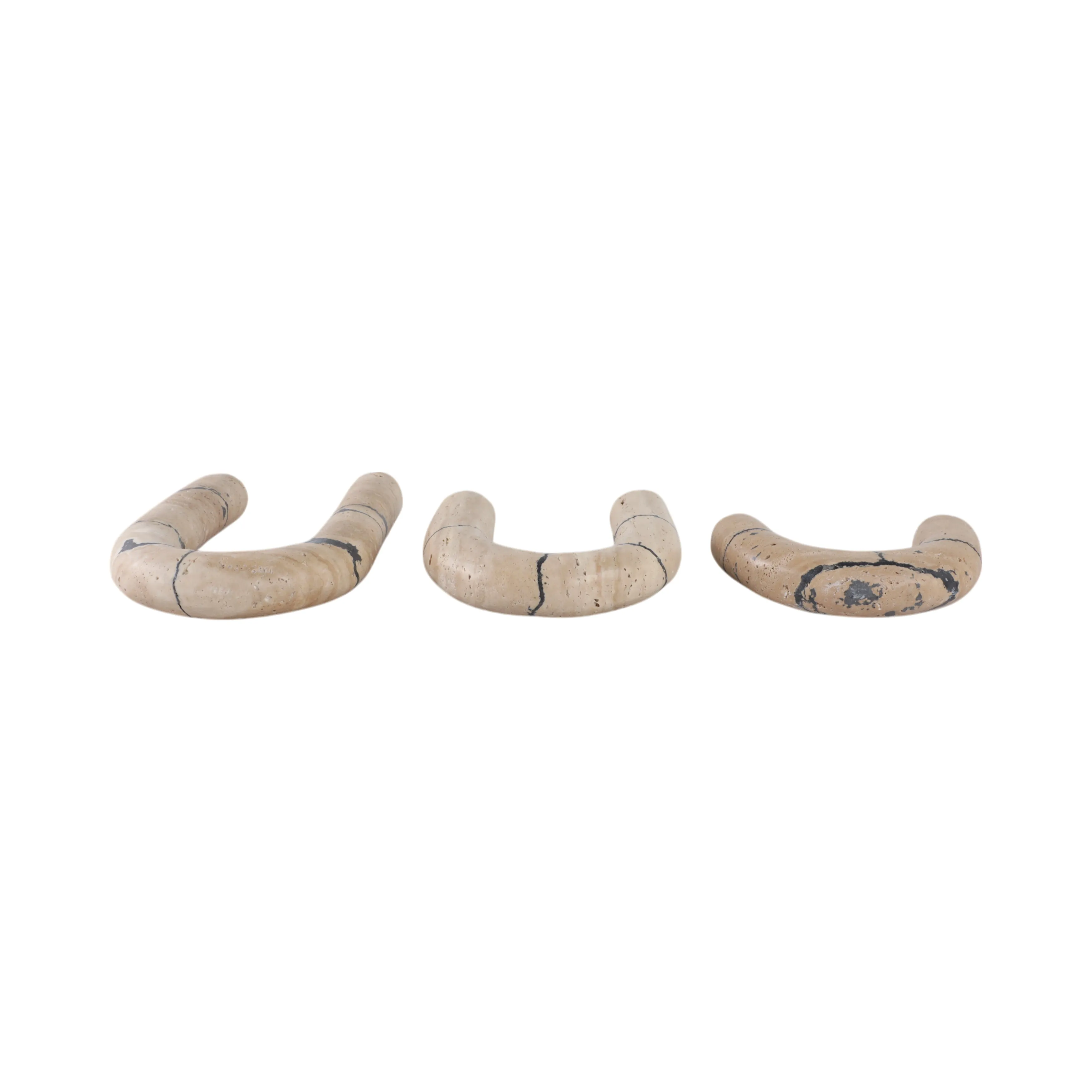 S/3 10" Gorda Crackle Travertine Arches