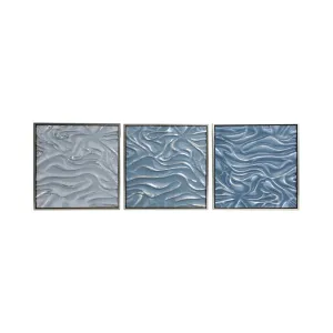 S/3 20" Augustine Blue Dimensional Wall Decor