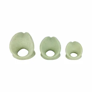 S/3 4/5/6" Zelen Green Quartz Resin Spheres