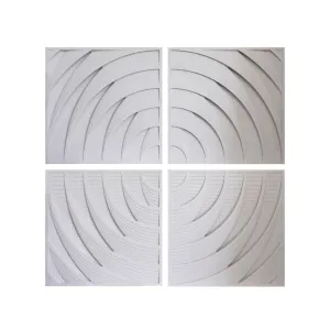 S/4 24X24 ALTAI DIMENSIONAL PLASTER WALL DECOR