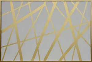Sepia Lines Framed Painting