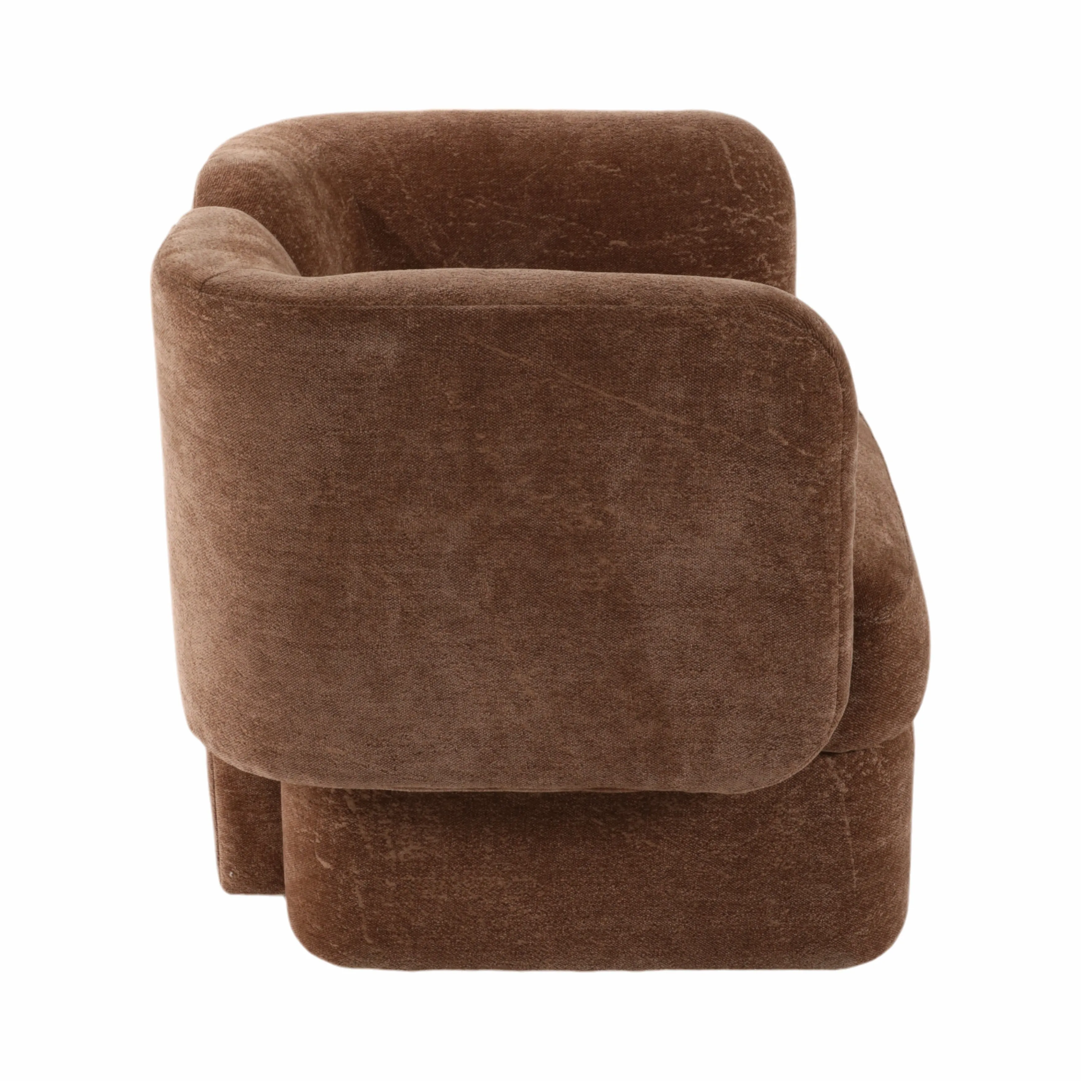 SHELTER-BACK ACCENT CHAIR, BROWN