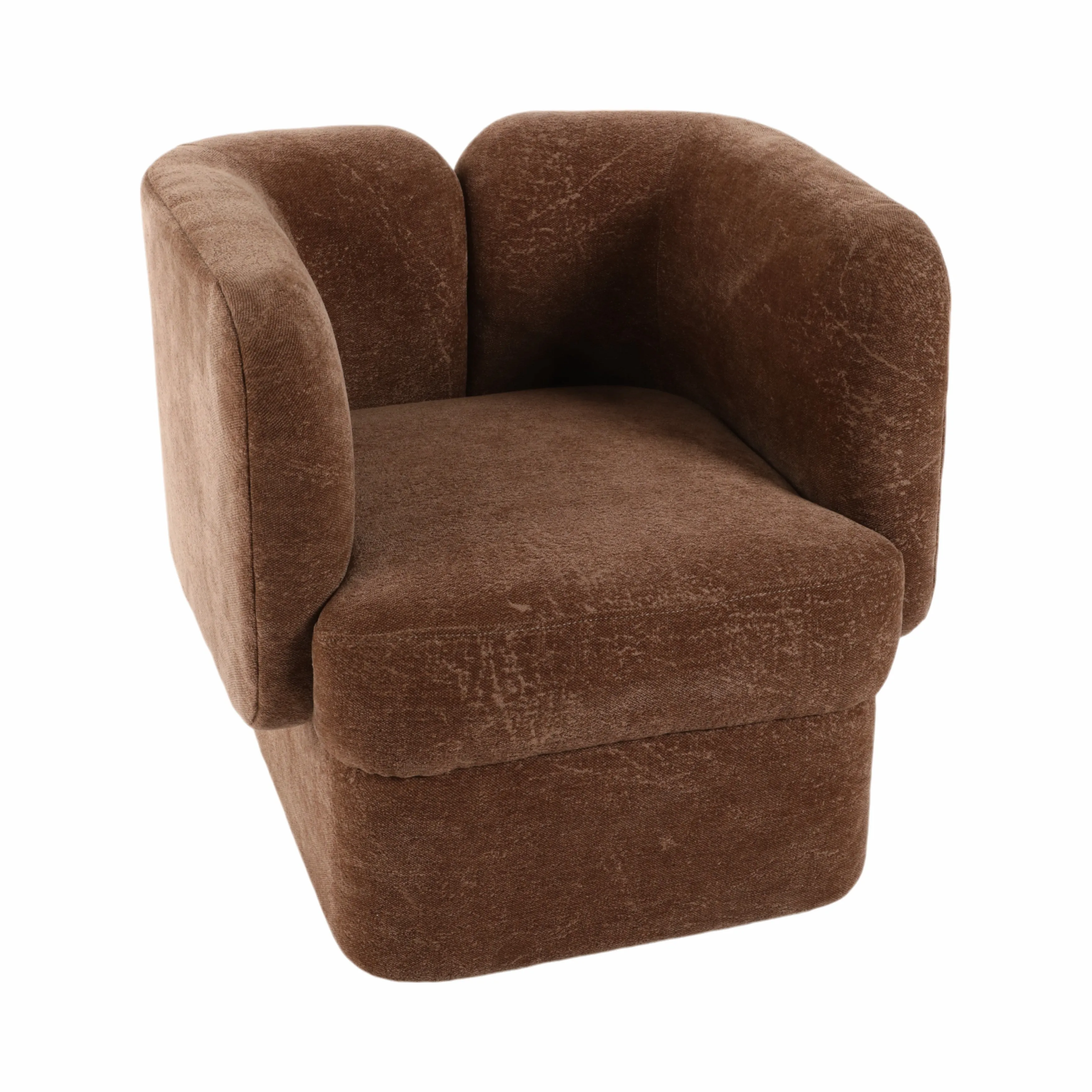 SHELTER-BACK ACCENT CHAIR, BROWN