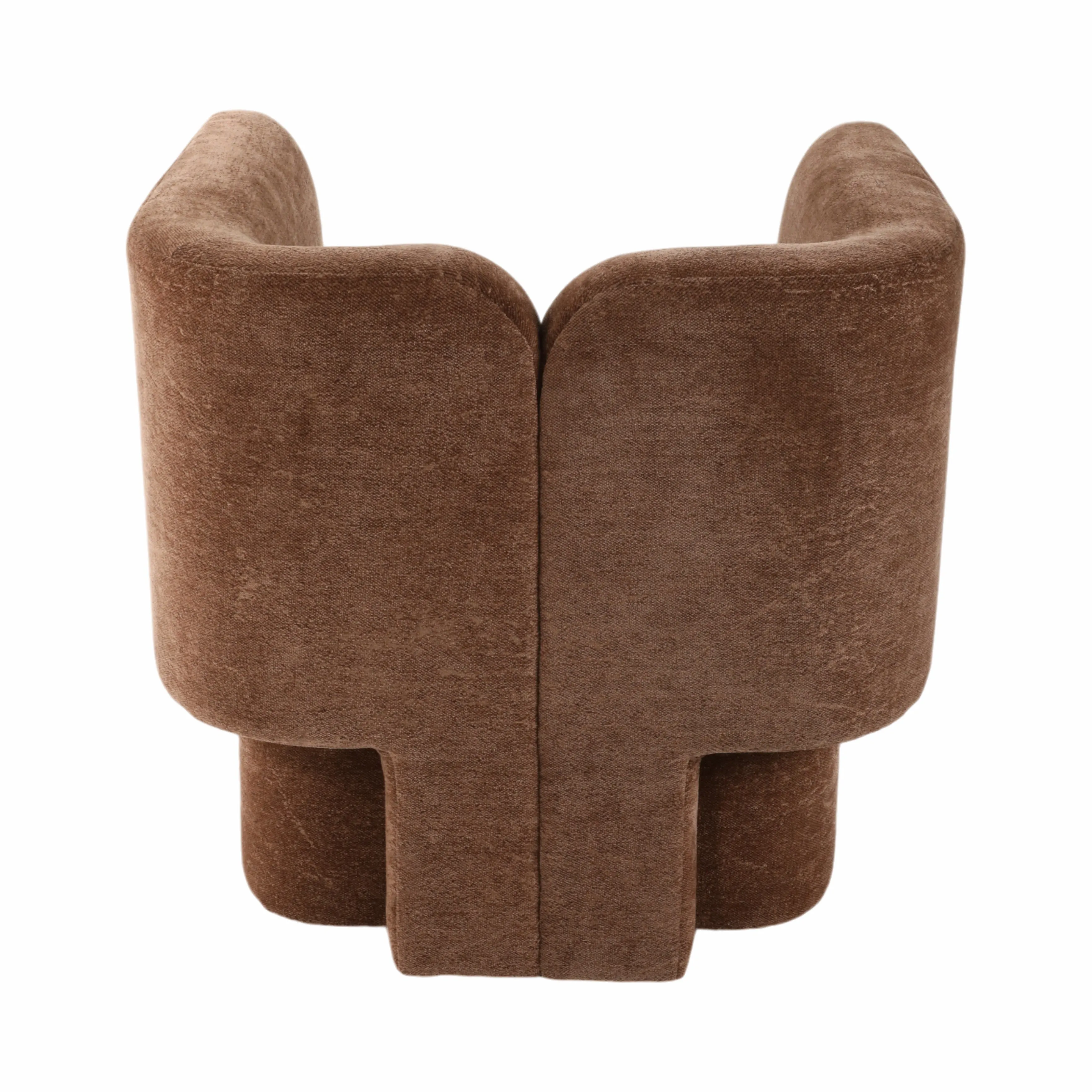 SHELTER-BACK ACCENT CHAIR, BROWN
