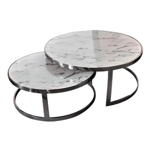 Silver Marble Coffee Table