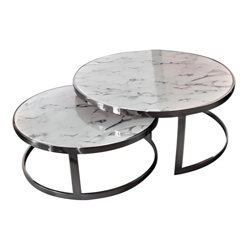 Silver Marble Coffee Table