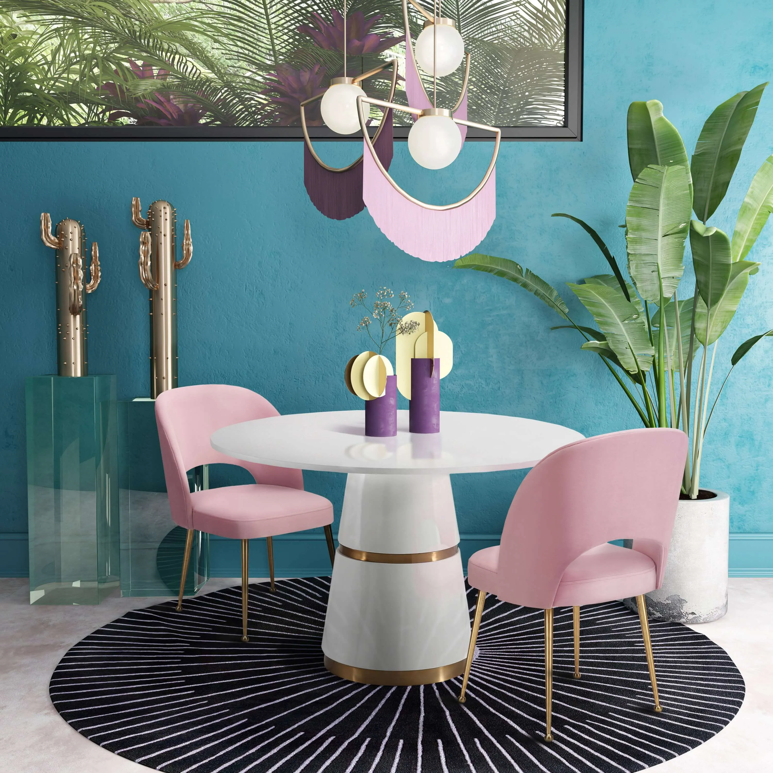 Swell Blush Velvet Chair