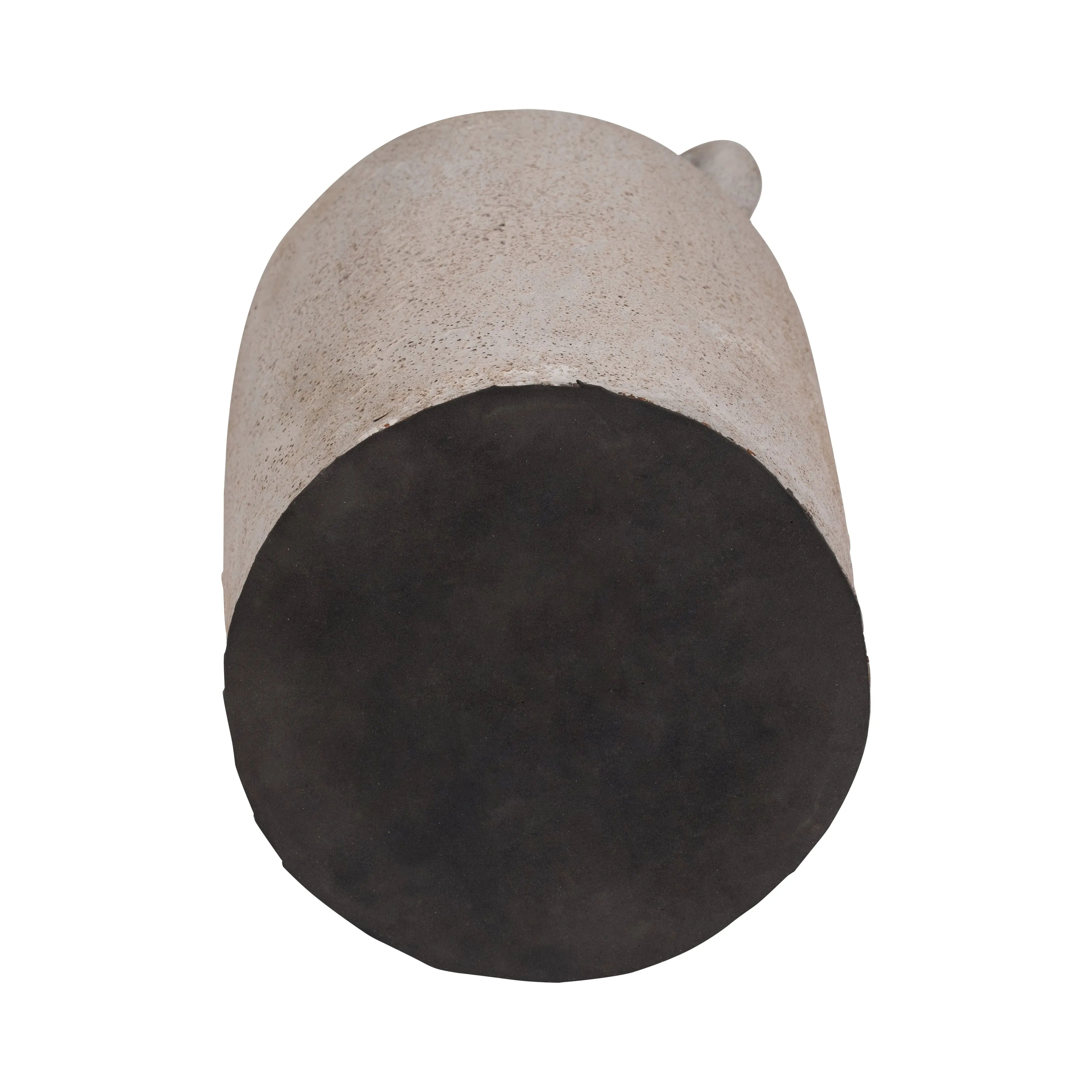 Terracotta, 16" Bottle Vase W/ Handle, Ivory
