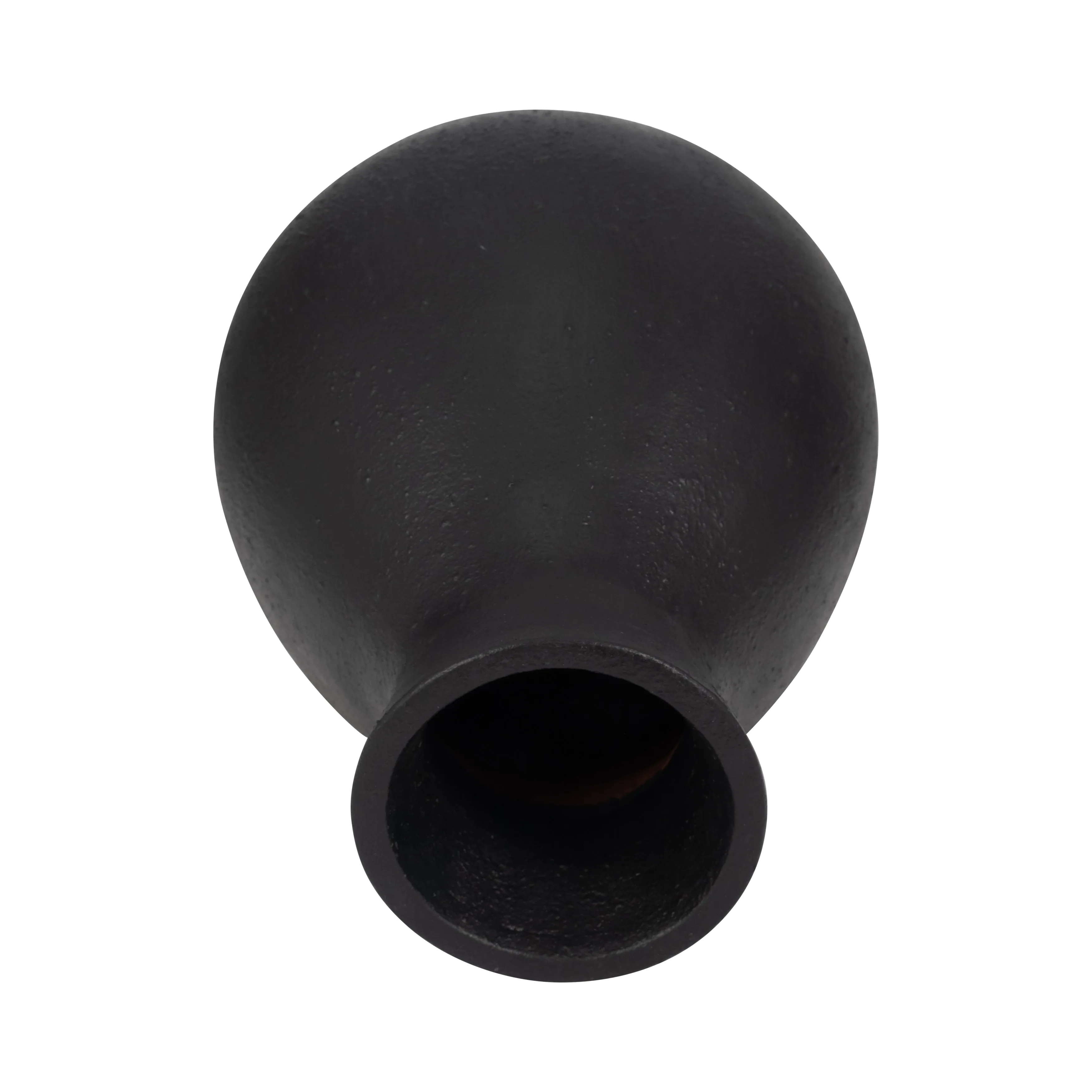 TERRACOTTA, 19" ORGANIC VASE, BLACK