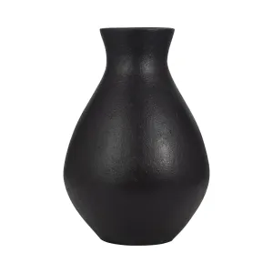 TERRACOTTA, 19" ORGANIC VASE, BLACK