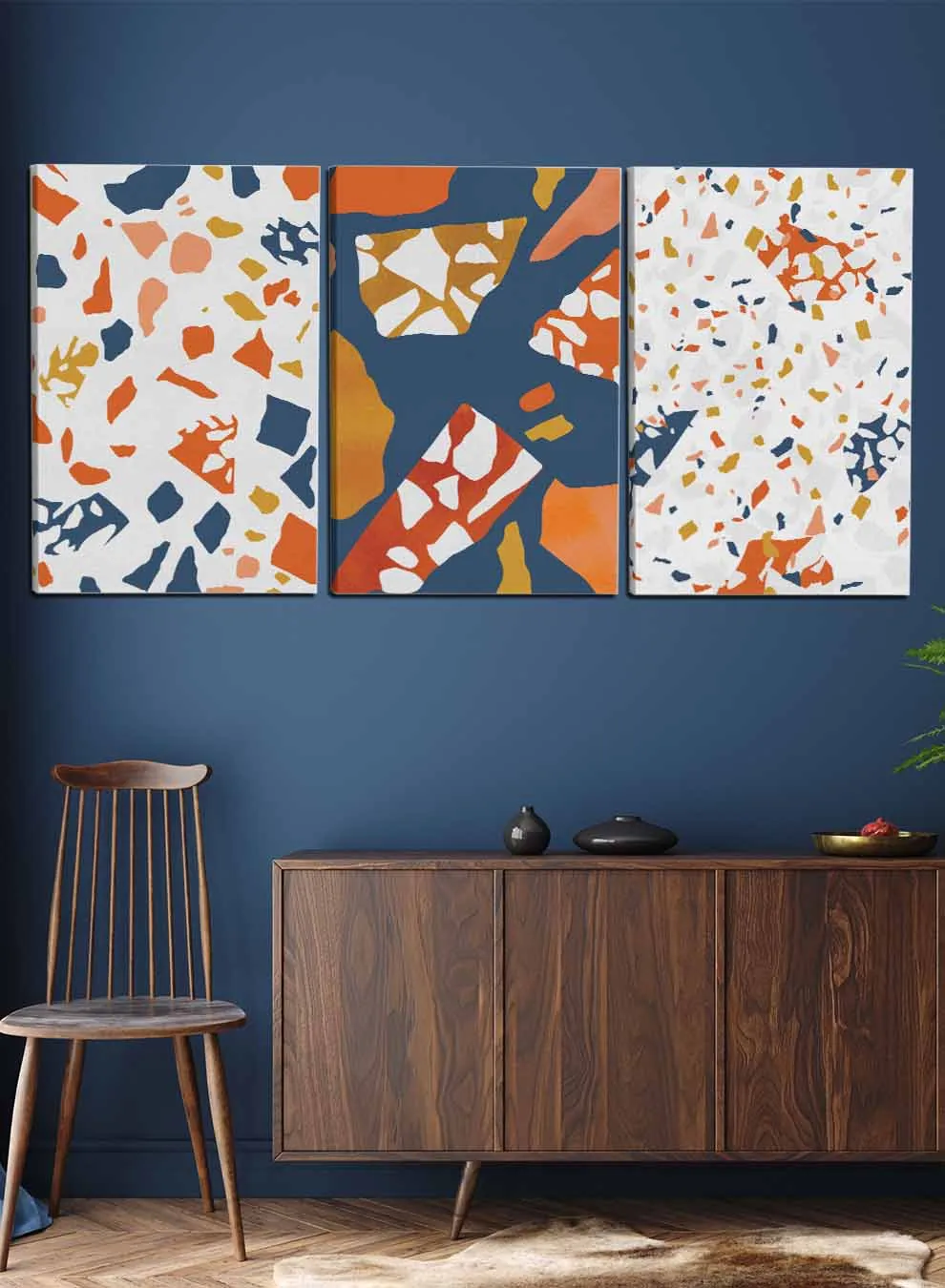 Terrazzo Pattern Paintings(set of 3)