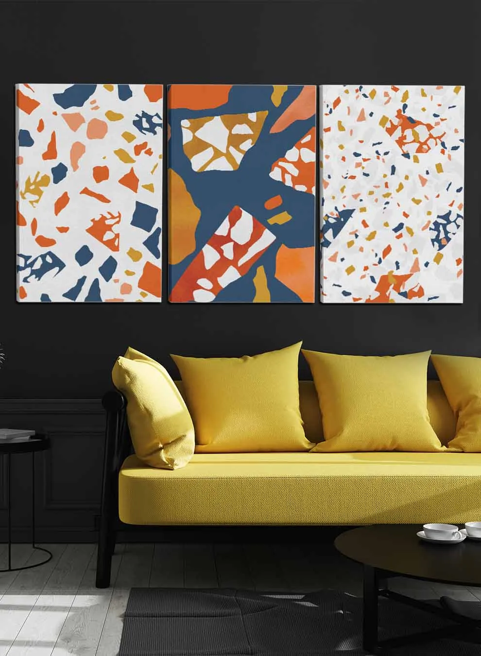 Terrazzo Pattern Paintings(set of 3)