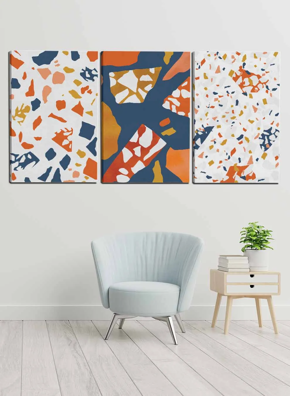 Terrazzo Pattern Paintings(set of 3)