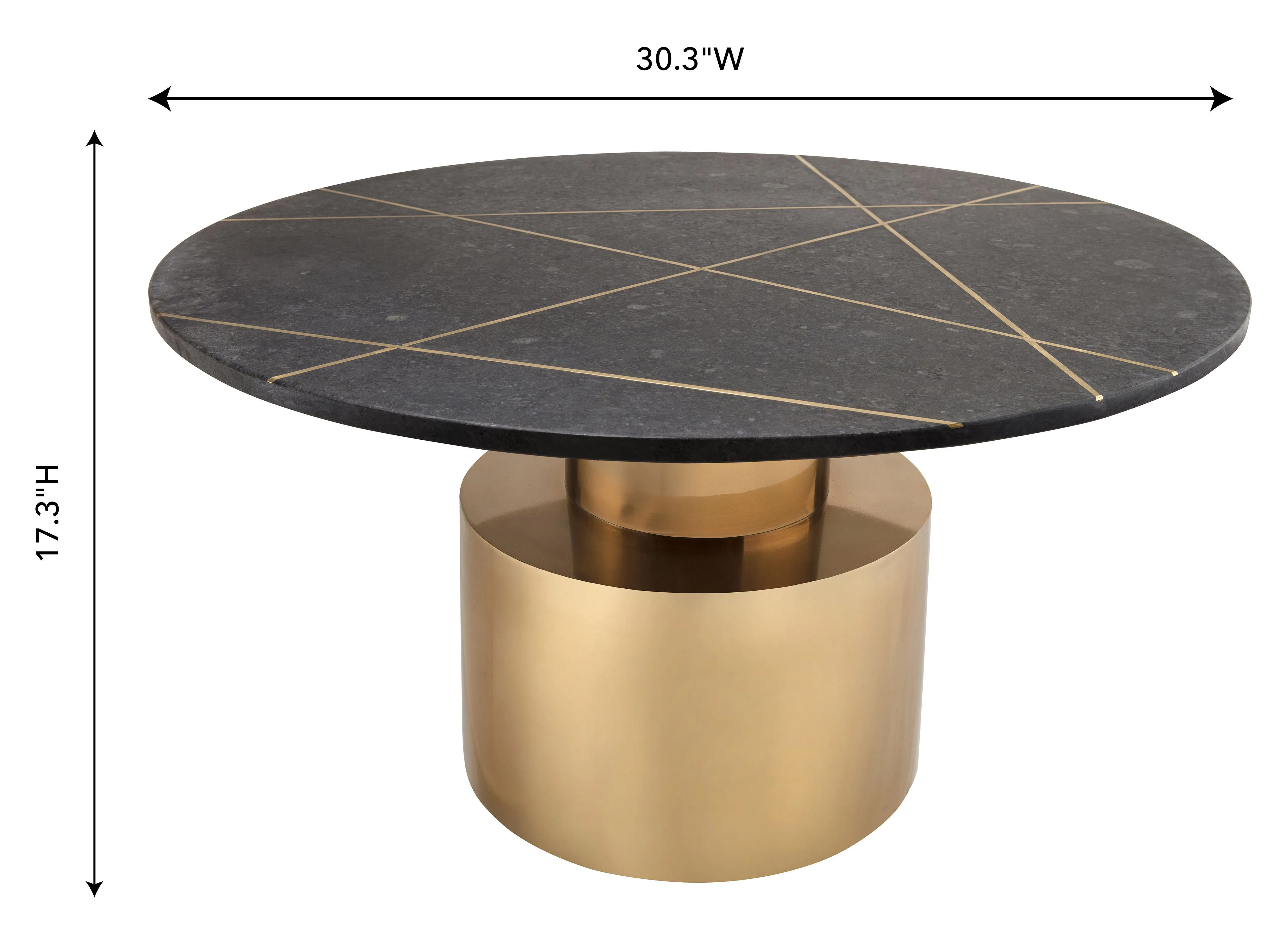 Terzo Black Marble Cocktail Table