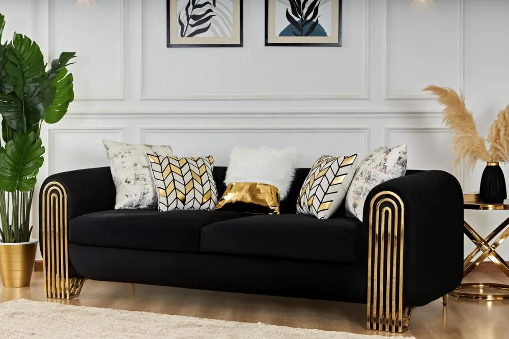 Three-Seater Sofa from Maiden Home, Black - 220x75x75 cm M110453319