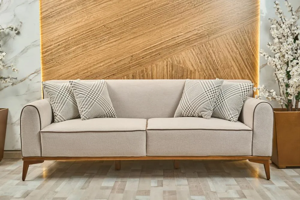 Three-Seater Sofa from Maiden Home, Off White - 220x75x75 cm M110453276