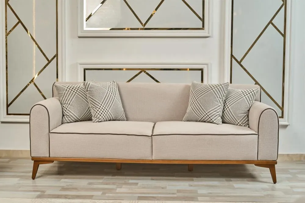 Three-Seater Sofa from Maiden Home, Off White - 220x75x75 cm M110453276