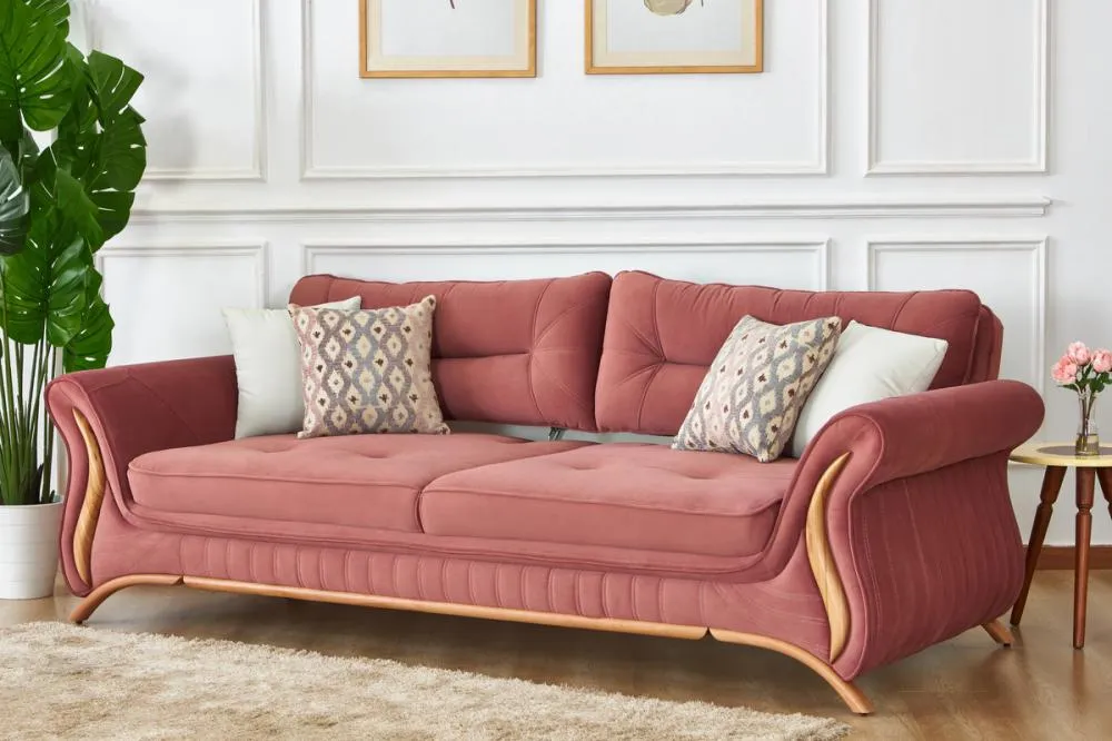 Three-Seater Sofa from Maiden Home, Pink - 220x75x75 cm M110453302