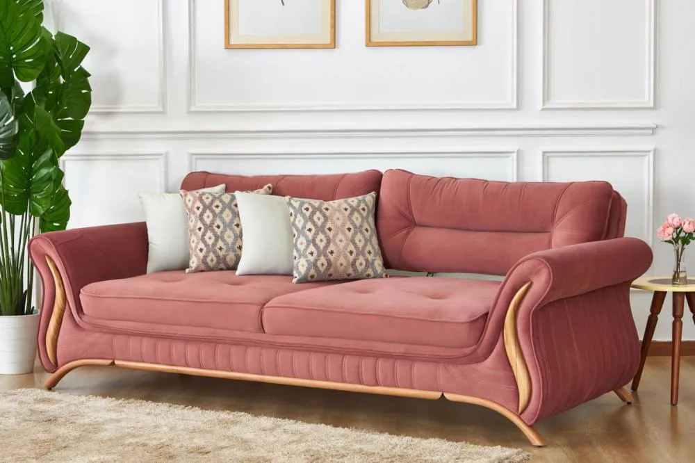Three-Seater Sofa from Maiden Home, Pink - 220x75x75 cm M110453302