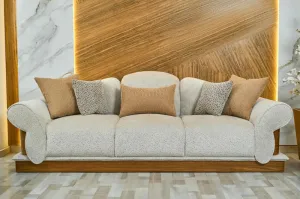 Three-Seater Sofa from Maiden Home, White - 220x75x75 cm M110453286