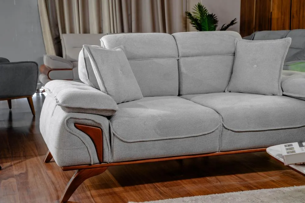 Three-Seater Sofa from Miden Home - White - 220x75x75 cm M110453444