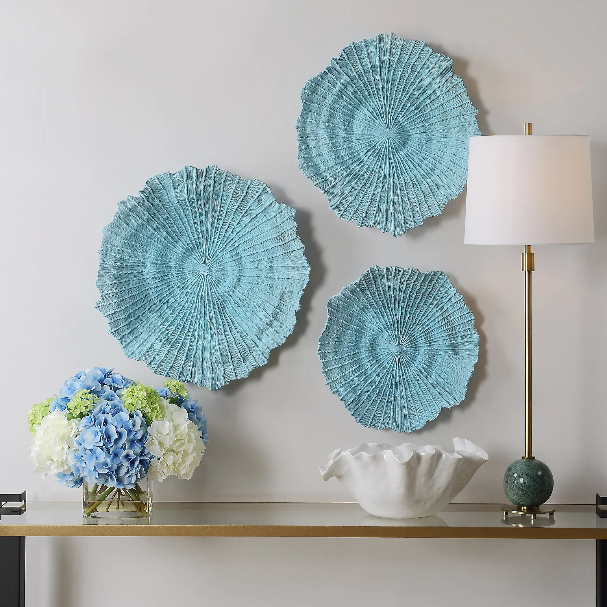 Uttermost Ocean Gems Blue Wall Decor Set/3