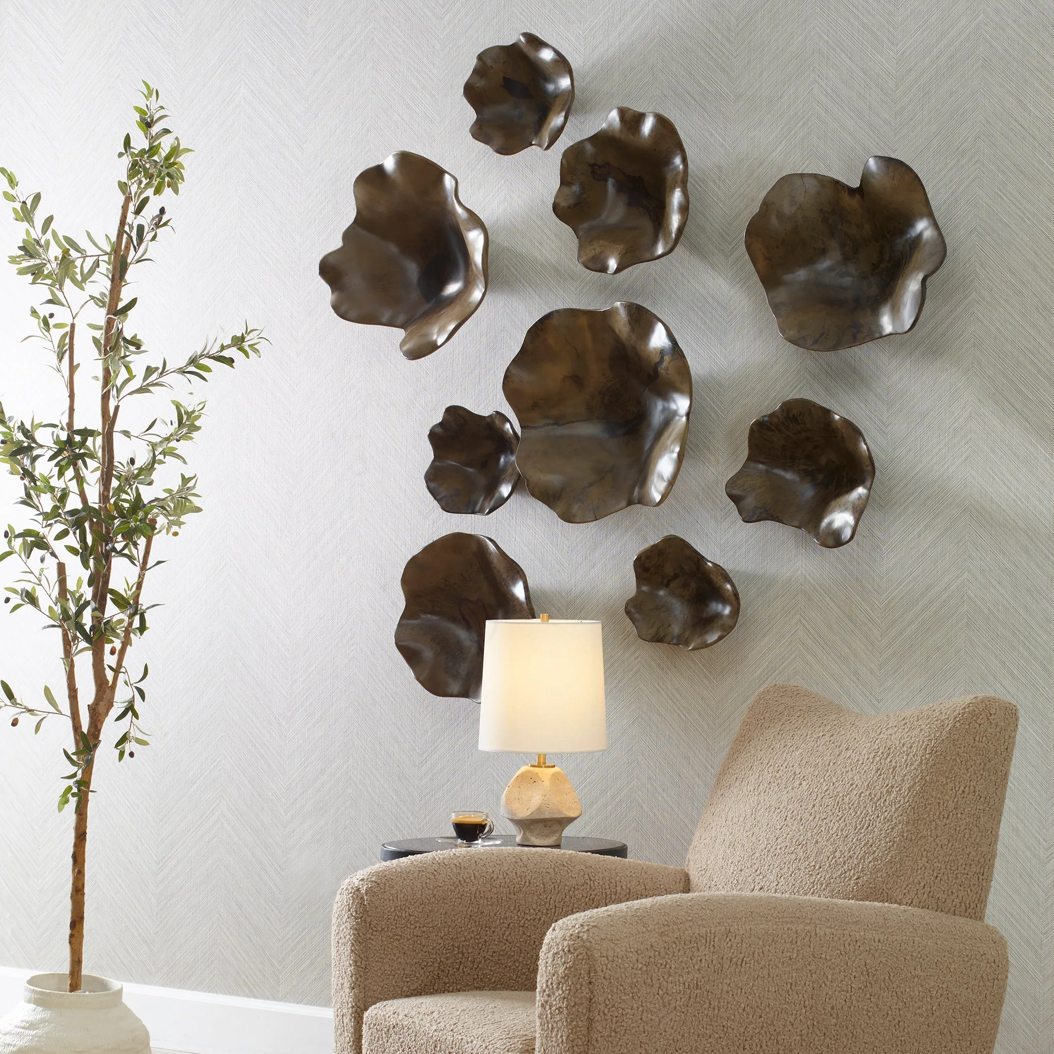 Uttermost Two Wood Wall Dcor In Mocha, S/3