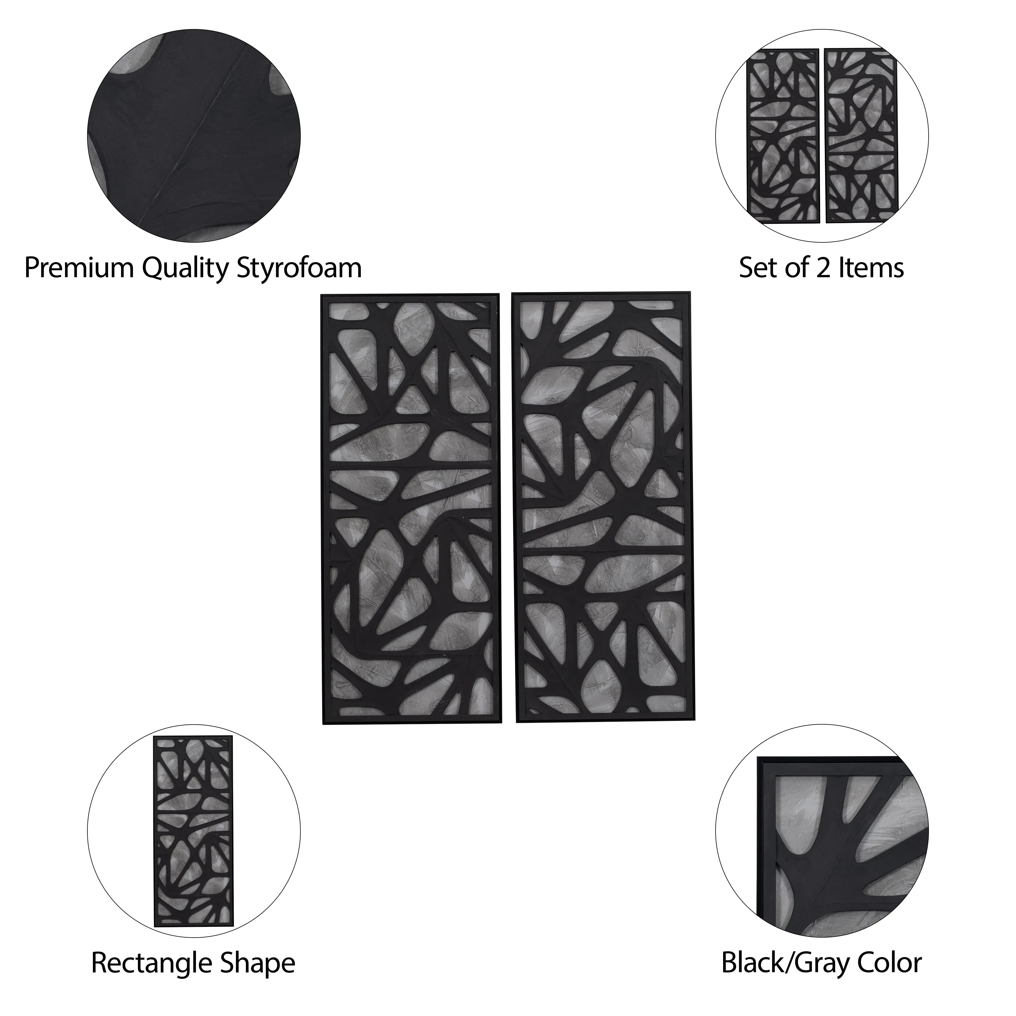 VENTRE DIMENSIONAL WALL ART - SET OF 2