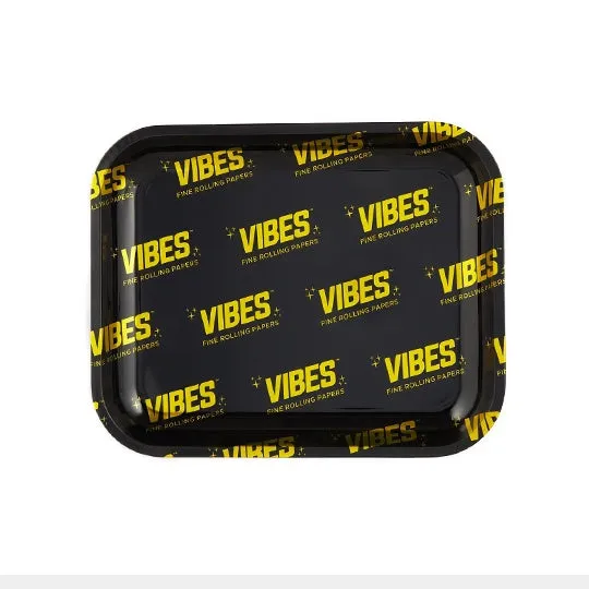 Vibes - Aluminum Tray - Large - Black & Gold Vibes