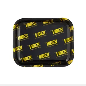 Vibes - Aluminum Tray - Large - Black & Gold Vibes