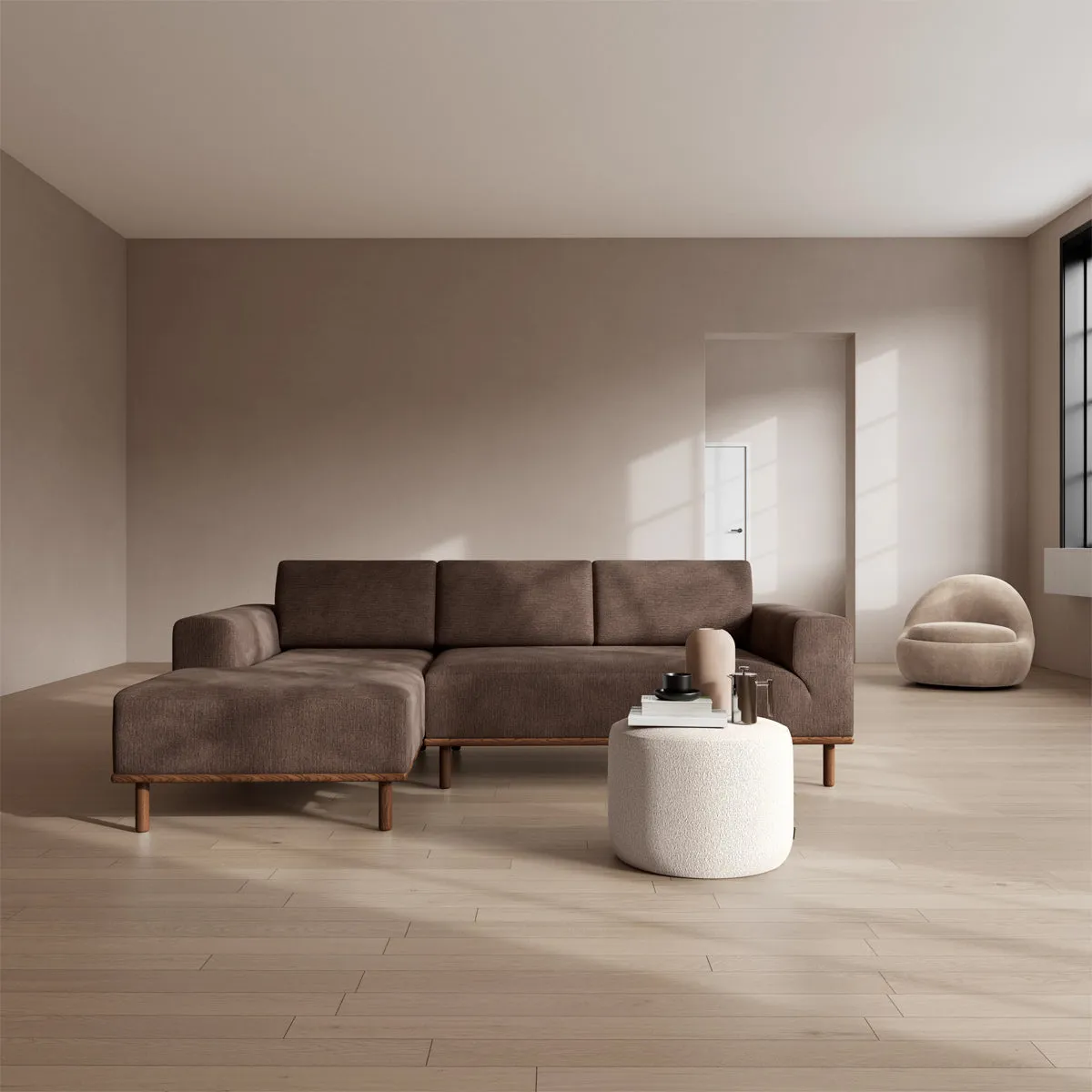 Vilmar Fabric Left Chaise Sofa
