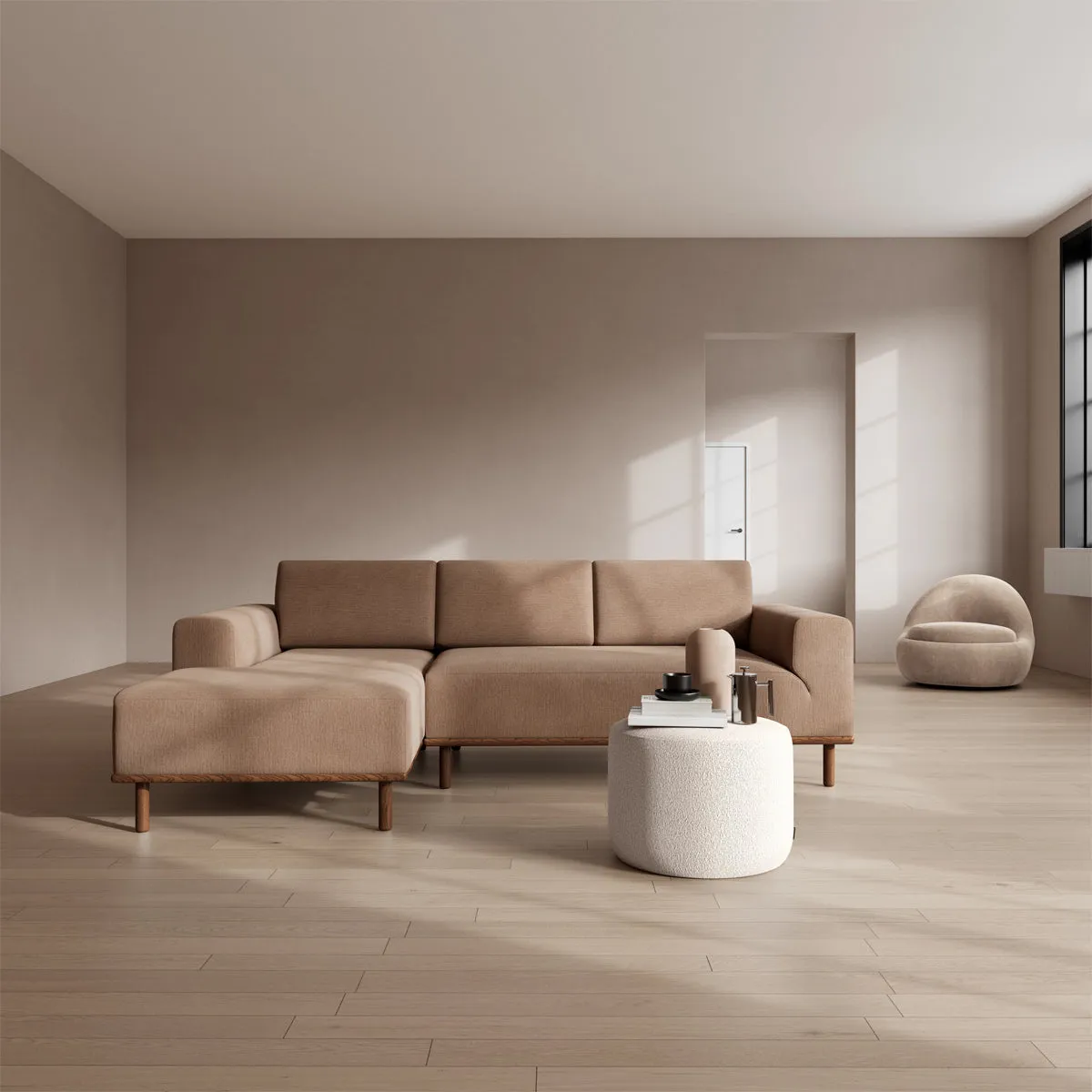 Vilmar Fabric Left Chaise Sofa