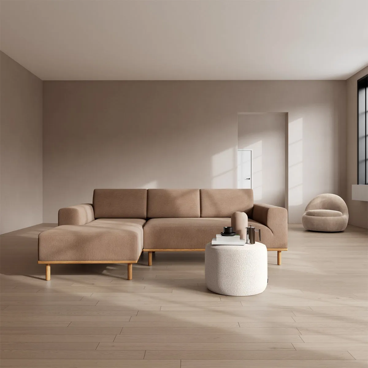 Vilmar Fabric Left Chaise Sofa
