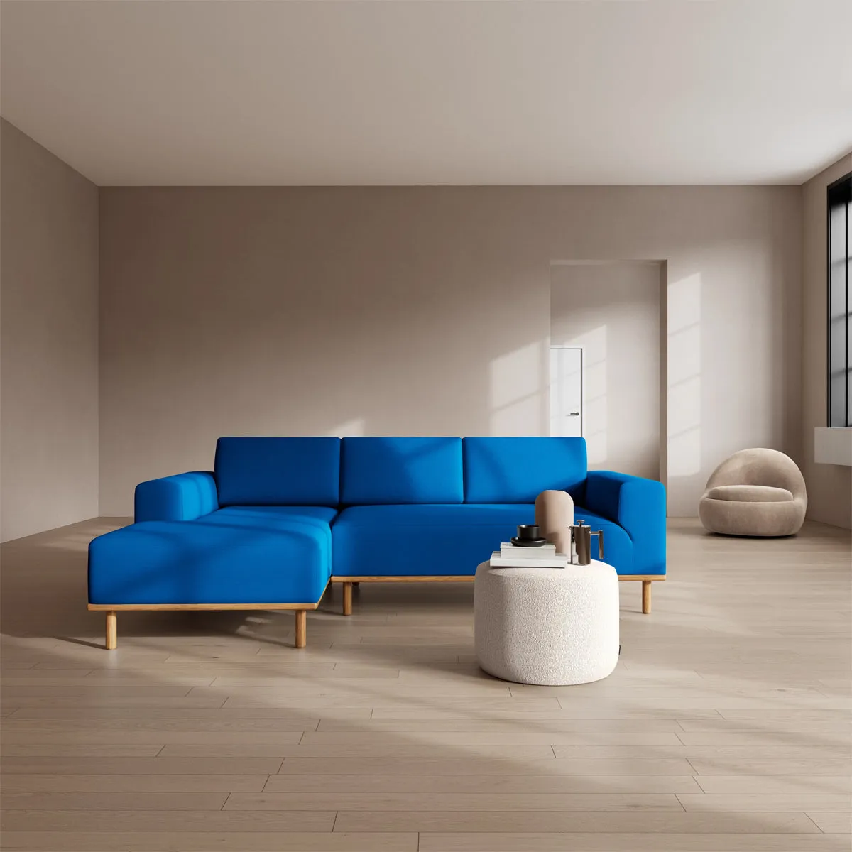 Vilmar Fabric Left Chaise Sofa