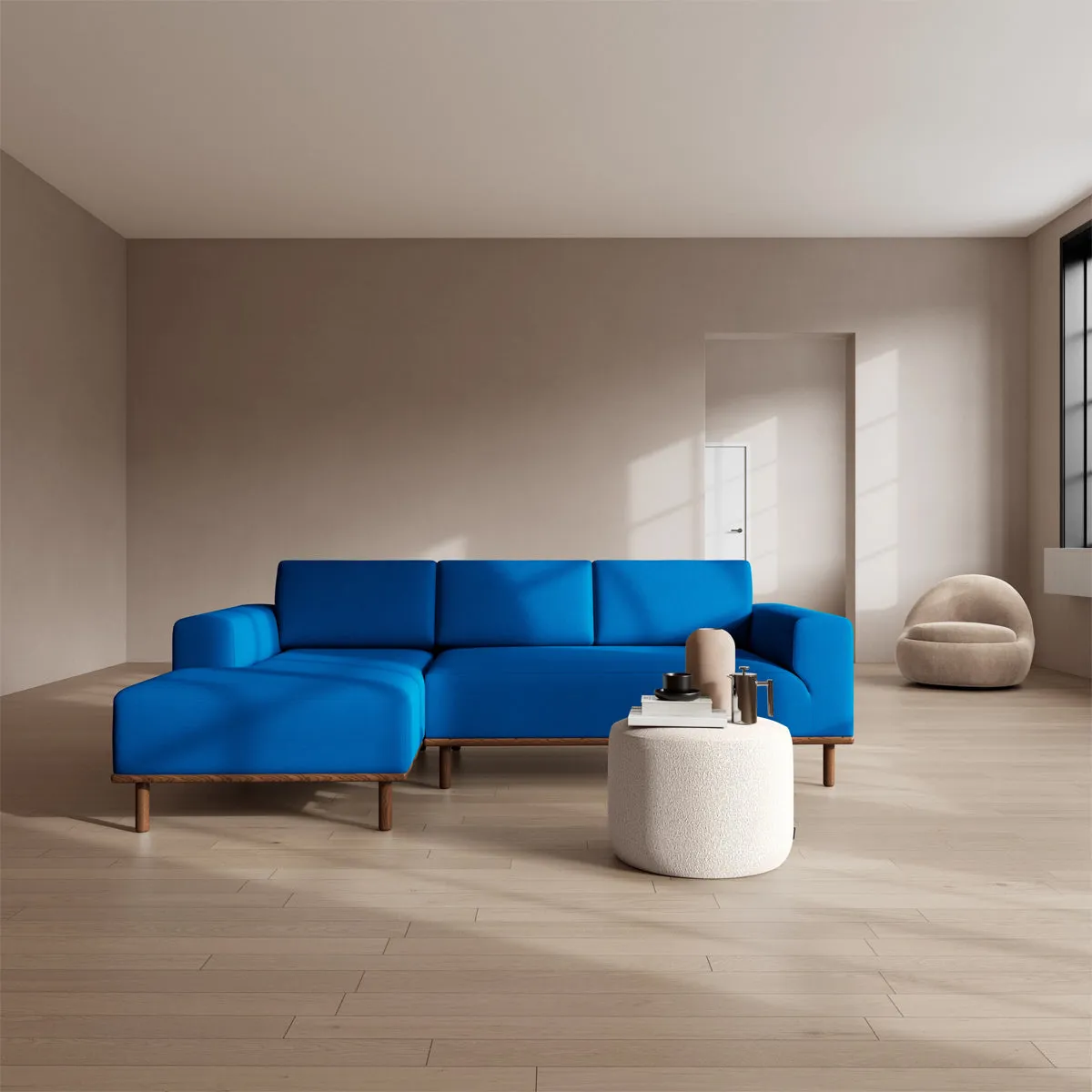 Vilmar Fabric Left Chaise Sofa
