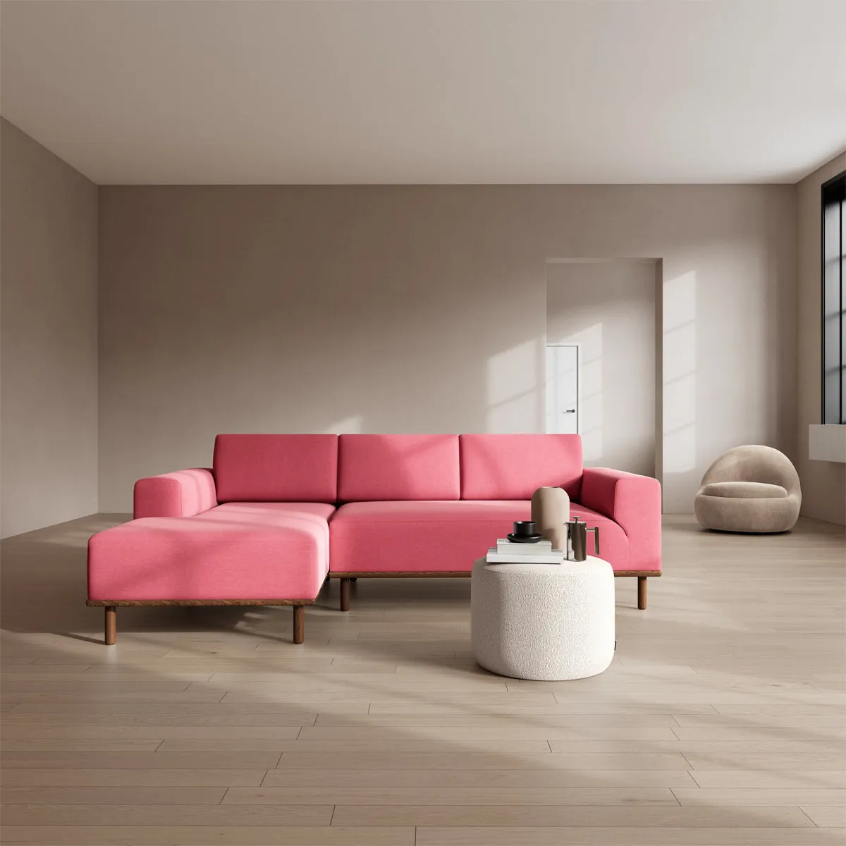 Vilmar Fabric Left Chaise Sofa