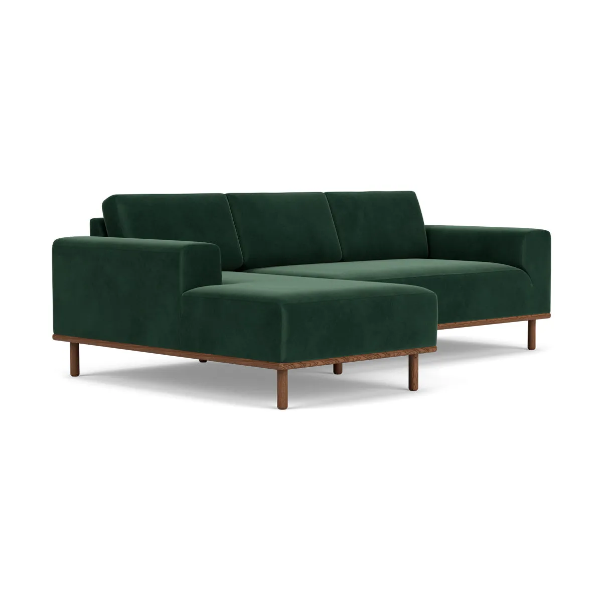 Vilmar Velvet Left Chaise Sofa
