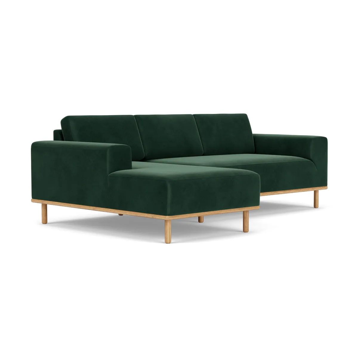 Vilmar Velvet Left Chaise Sofa