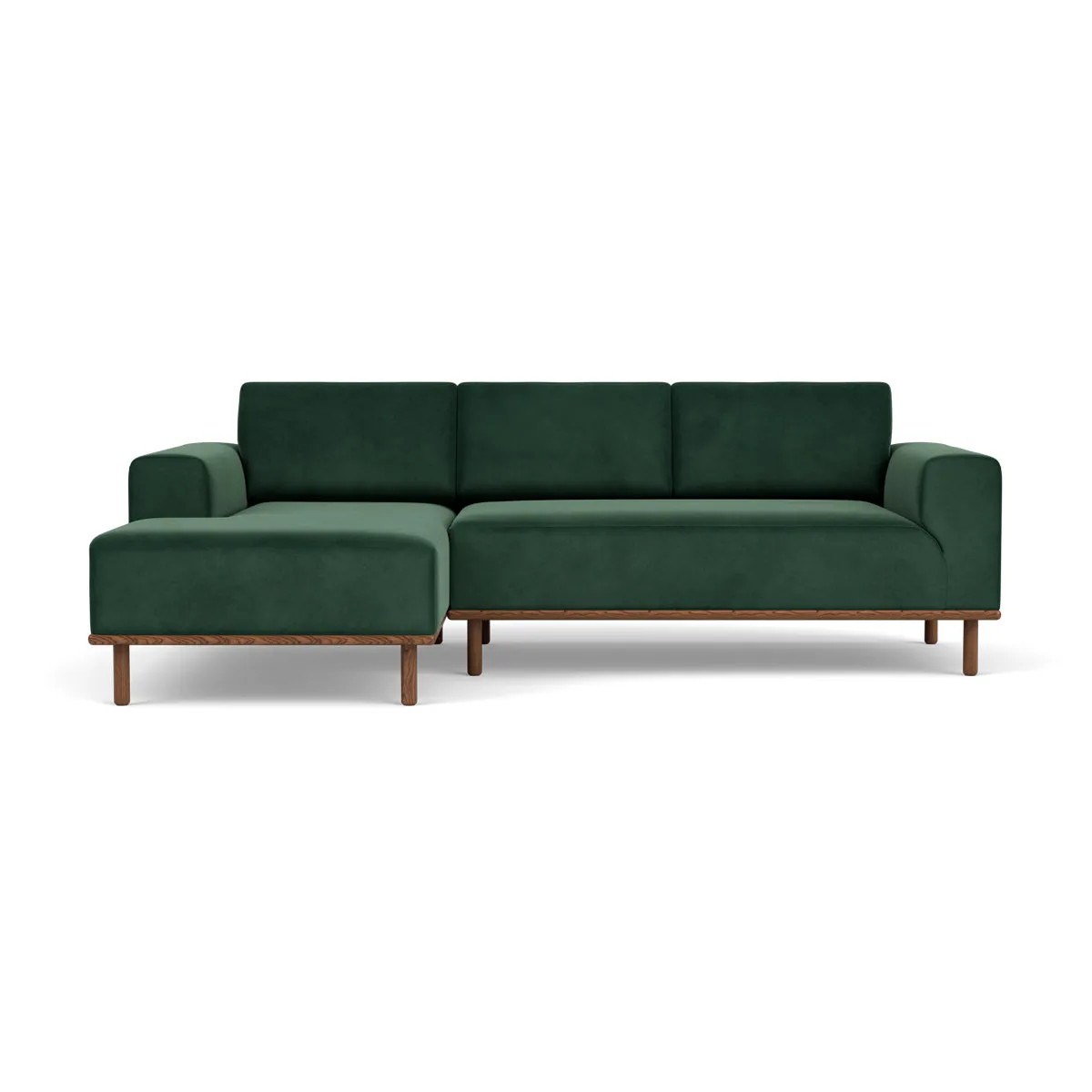 Vilmar Velvet Left Chaise Sofa