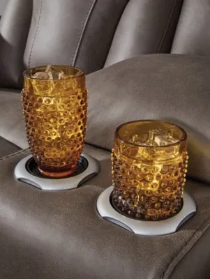 Warrior Peak Power Reclining Loveseat with Console