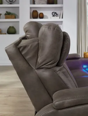 Warrior Peak Power Reclining Loveseat with Console
