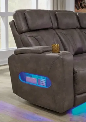 Warrior Peak Power Reclining Loveseat with Console