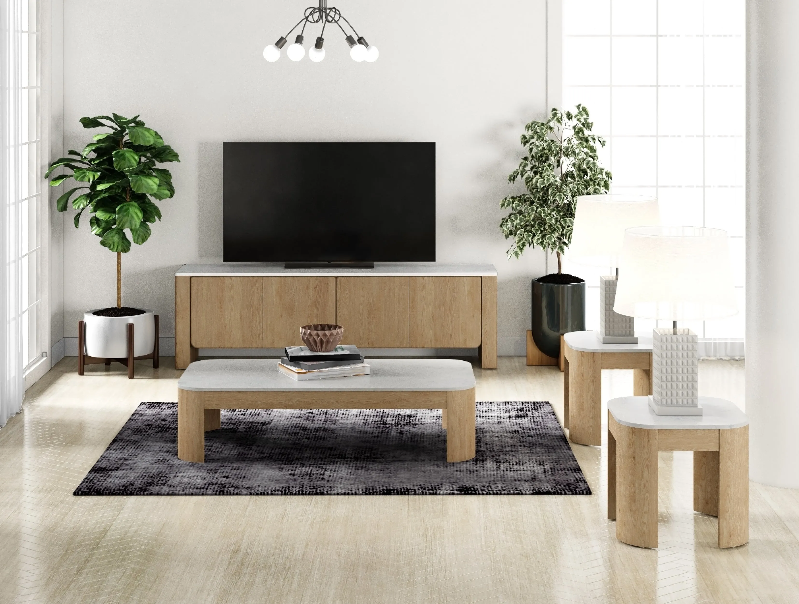 Wire Brushed Coffee Table