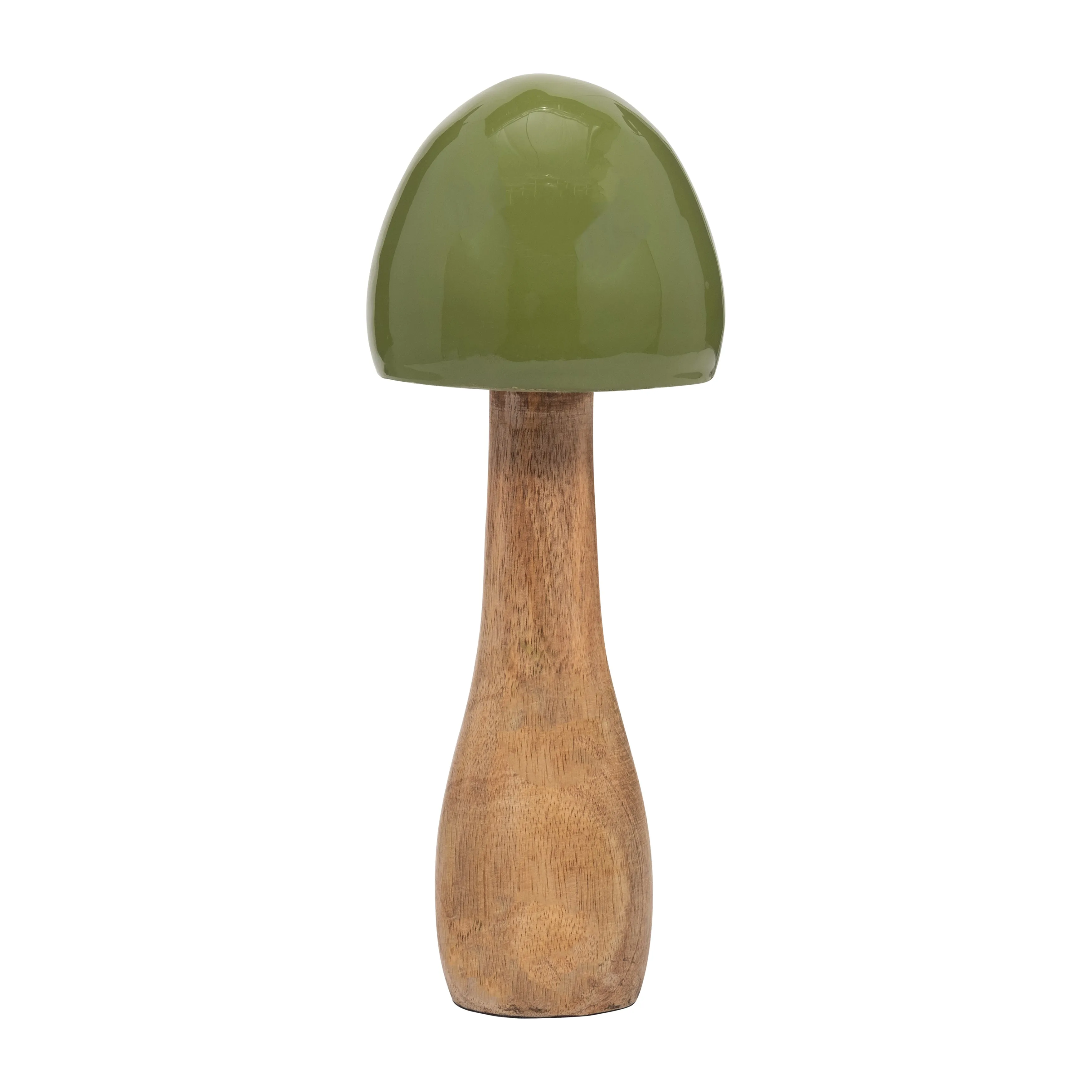 WOOD, 10" CONED MUSHROOM, OLIVE
